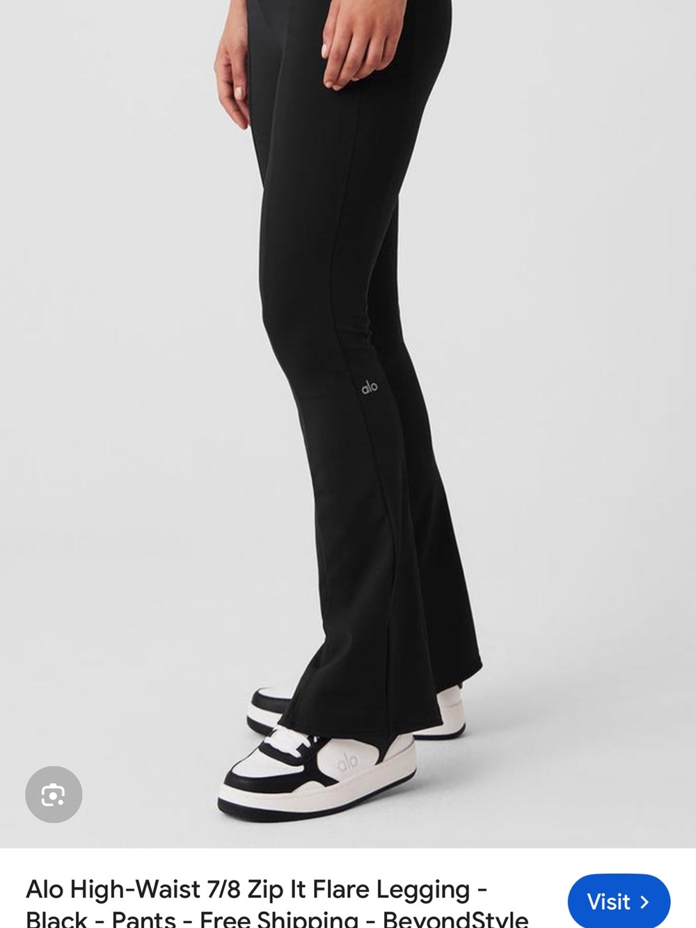 ALO Yoga Black High-Waist Leggings with Logo Tag